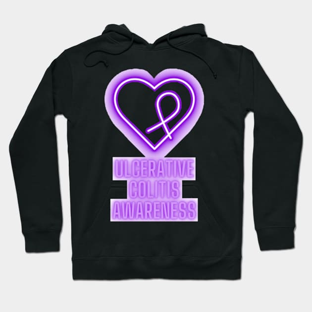 Neon Purple Ulcerative Colitis Awareness Hoodie by CaitlynConnor